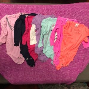 Lot- Baby Girl Long Sleeve Onesies
